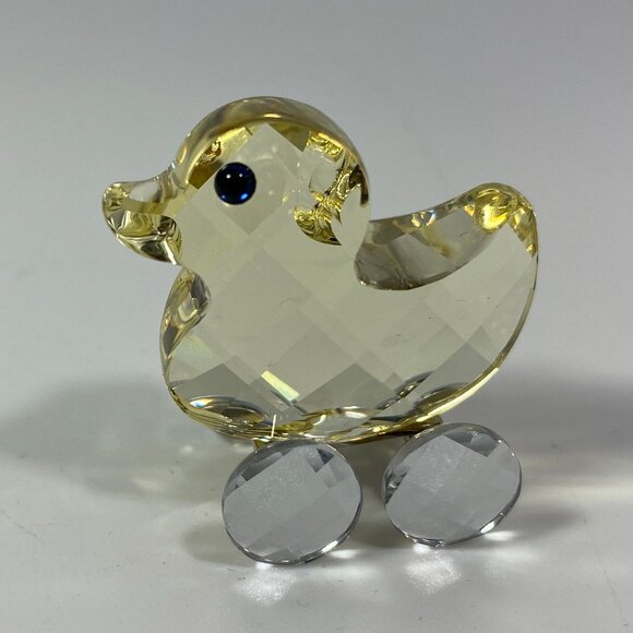 RARE Swarovski Crystal Lucy The Duck Rolling On Wheels Yellow #657107 Retired - Picture 7 of 10